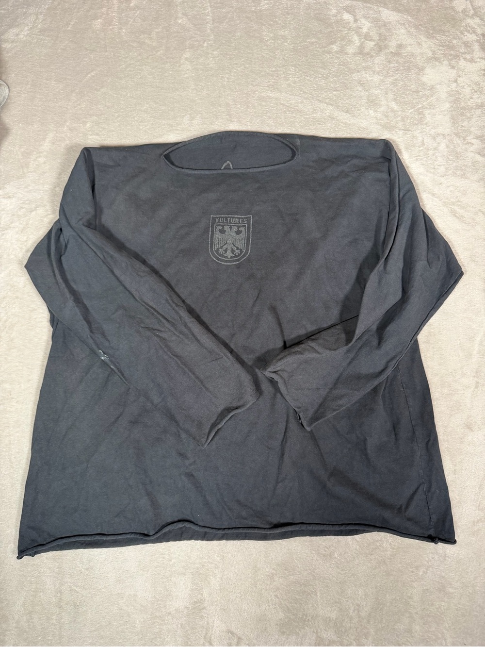 Yeezy Black Long-Sleeve Shirt with Chest Crest